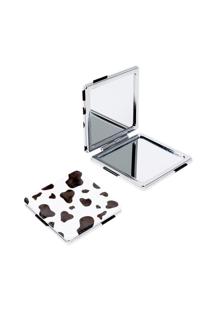 DAISO Square Compact Mirror with Assorted Designs - Portable Makeup Accessory - Image 1